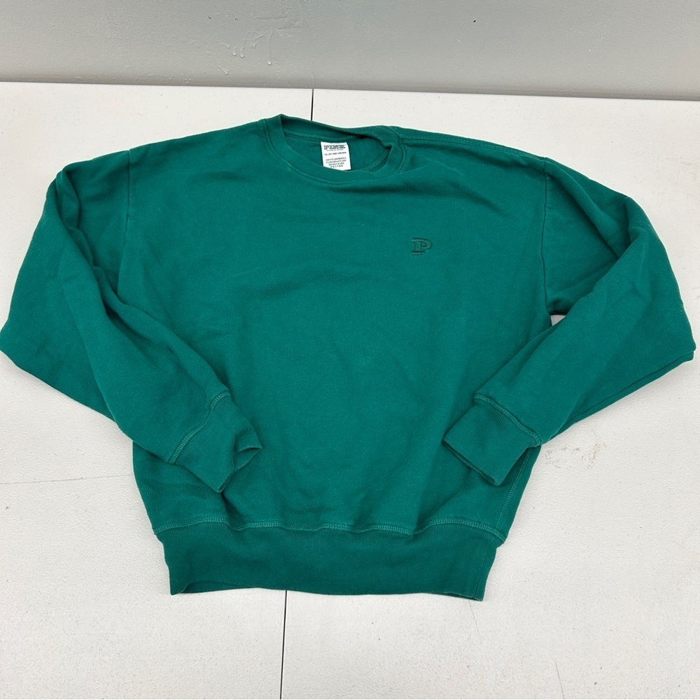 PINK Victoria's Secret Green Crewneck Sweater